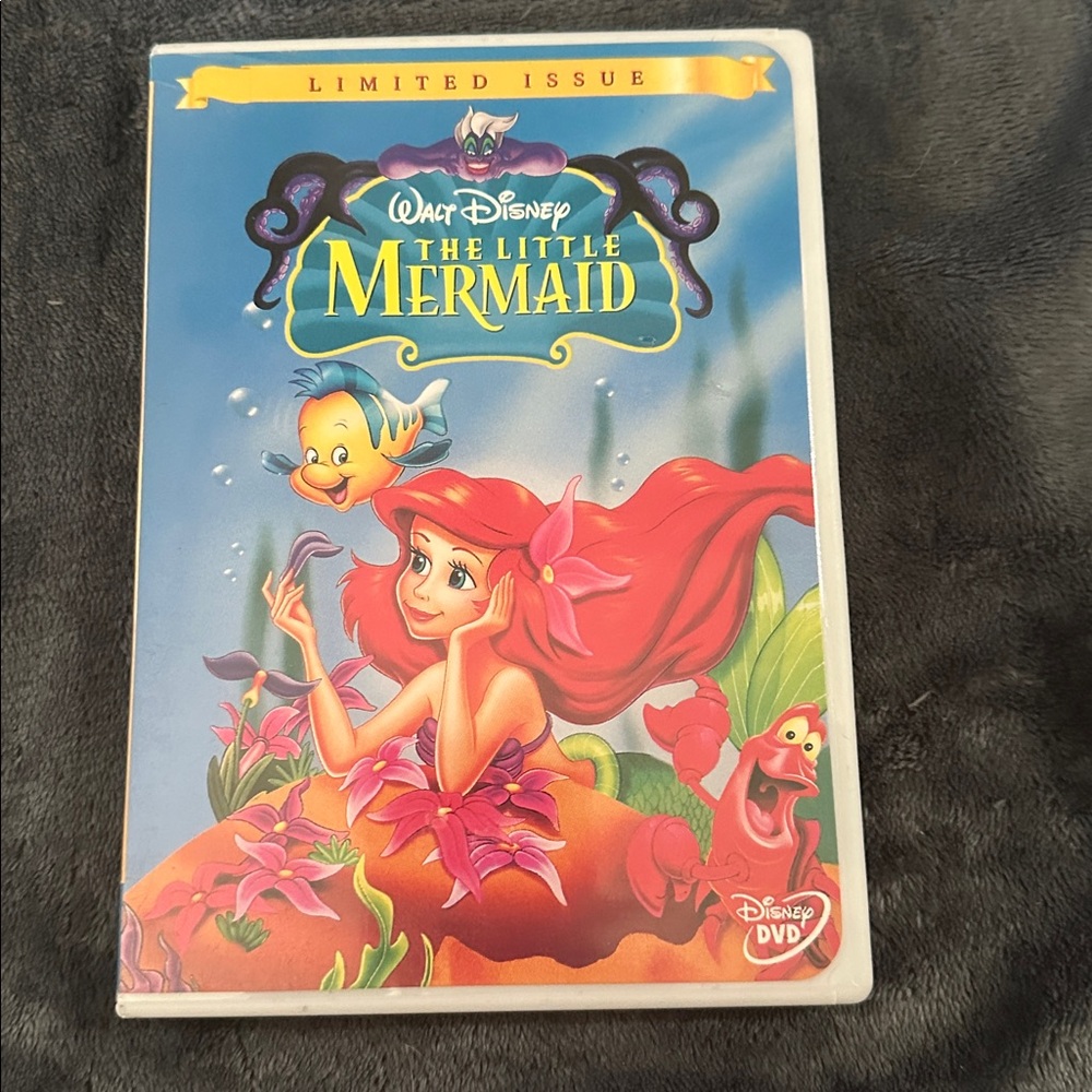Disney The Little Mermaid DVD with Red and Blue Cover